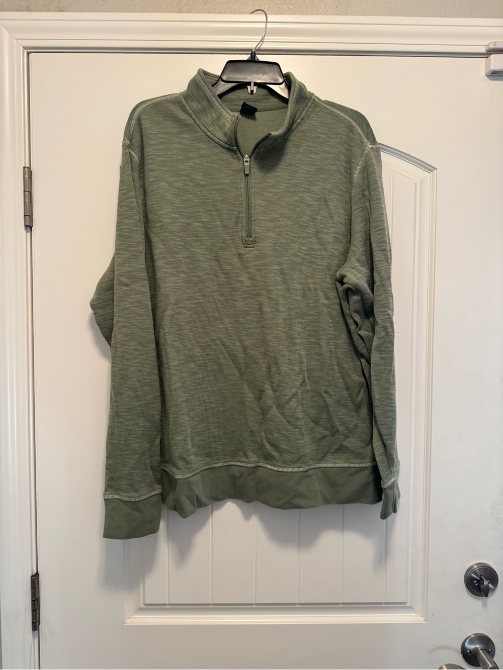 George Olive Green Half-Zip Pullover Sweater